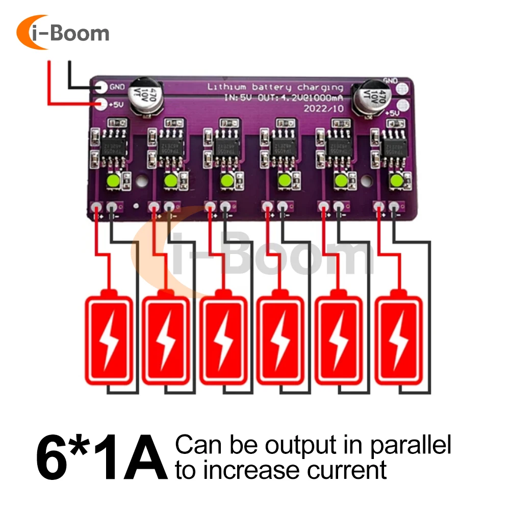 

DC 5V 1A Charging Module PCB Circuit Board Charger Array for 18650 4.2V Lithium Battery Electric Scooter Accessories