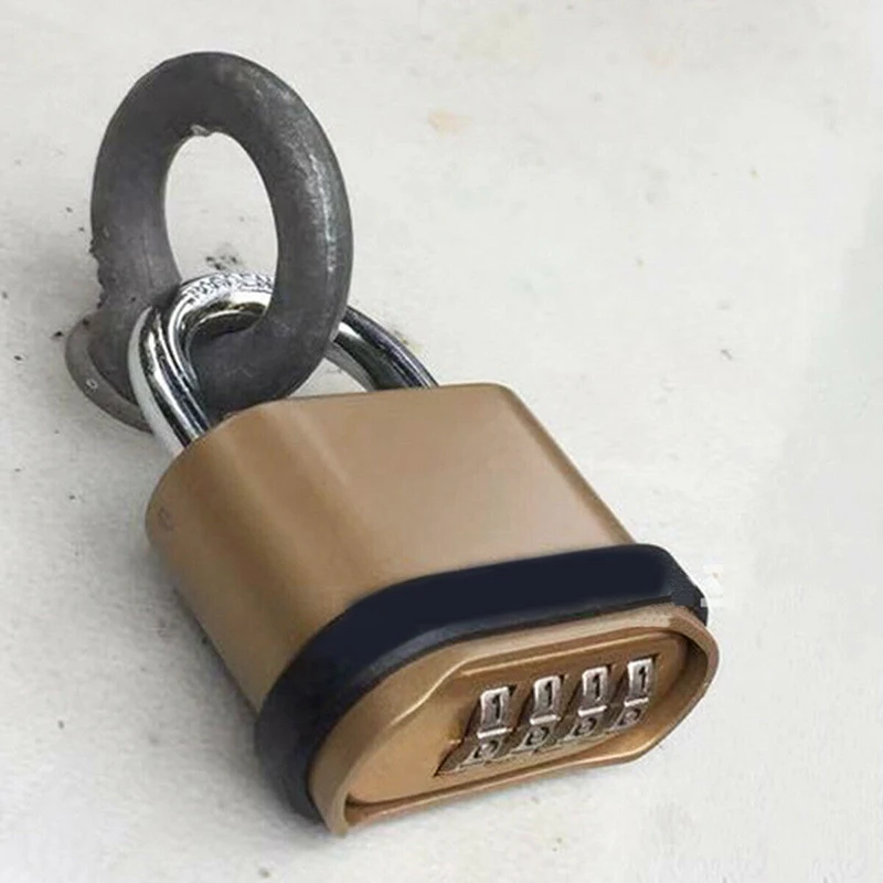 

Zinc Alloy Padlock 4 Combination Code Password Lock Door Drawer Bike Motorcycle Student Dormitory Cabinet Locker Security