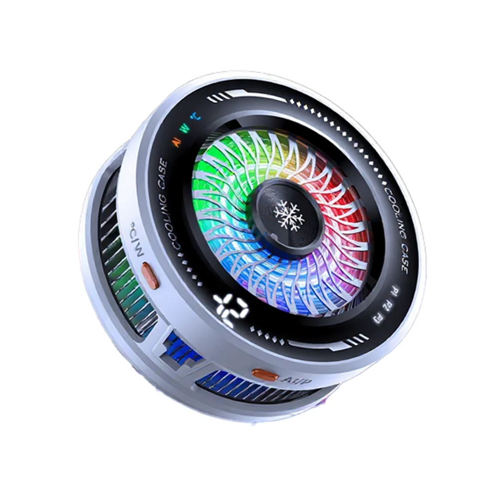 K6 모바일 폰 방열판 쿨러 RGB 15W 전력 온도 제어 자석식 후면 클립 라디에이터 폰 액세서리