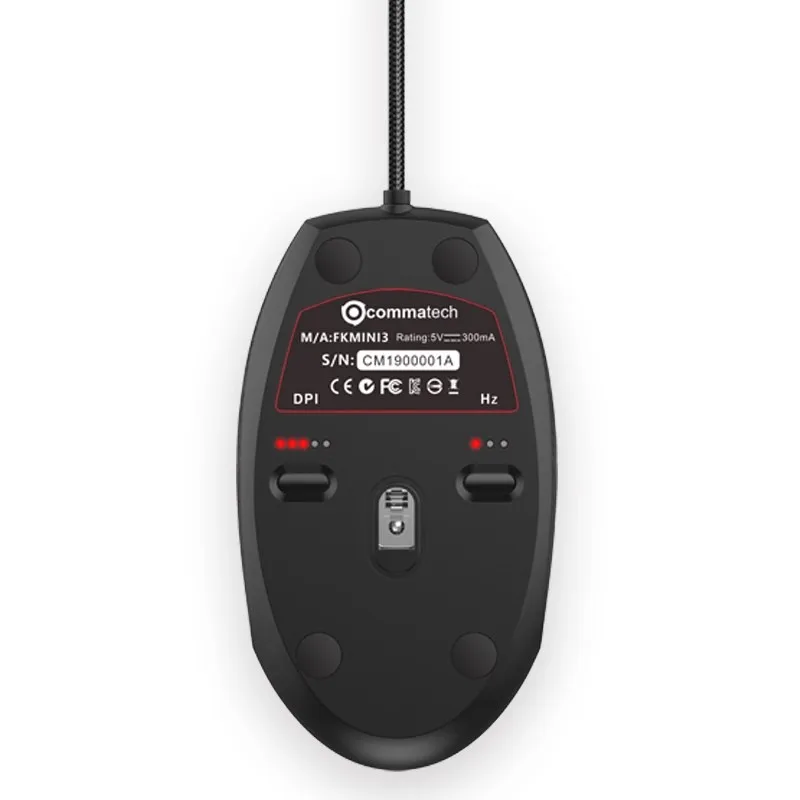 Commatech Fkmini3 게이밍 마우스 유선 USB 경량 CF/RTS 양손용 E-스포츠 마우스 광학 PC 액세서리 PMW3311 12000DPI 선물