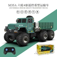 SL New RC Cars 6081 1:12 Scale Military Six-Wheel 4WD Heavy Transport Off-Road Electric Truck Model, Children's Christmas Gift 2