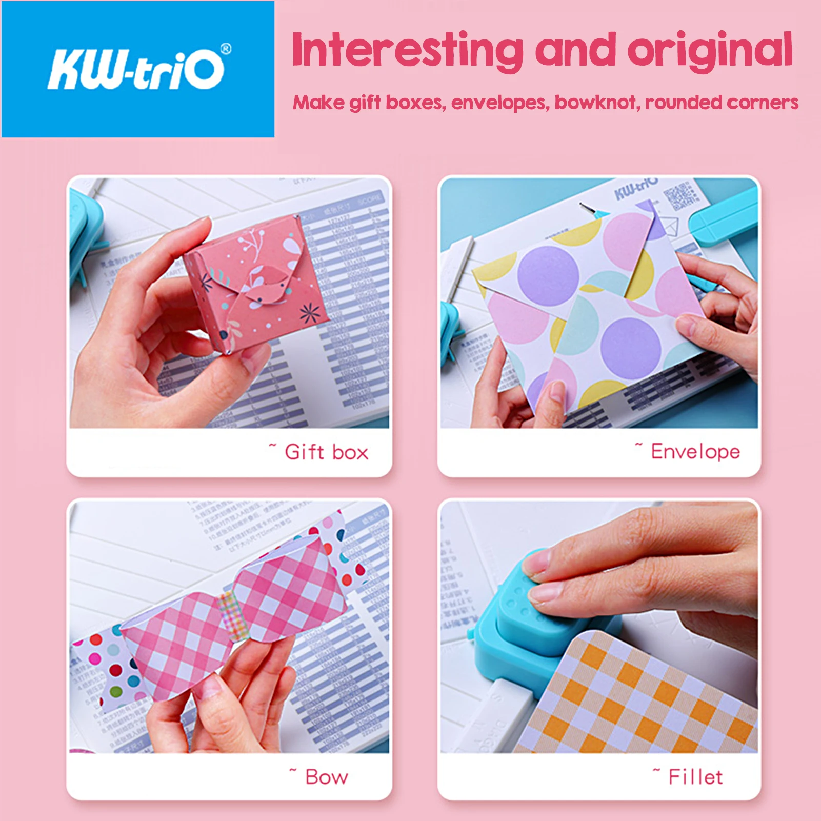 Envelope Punch Board DIY Envelope Making Craft Wrap Gift Box Embossing Scrapbooking Bow Round Paper Corner Cut Scribing Board