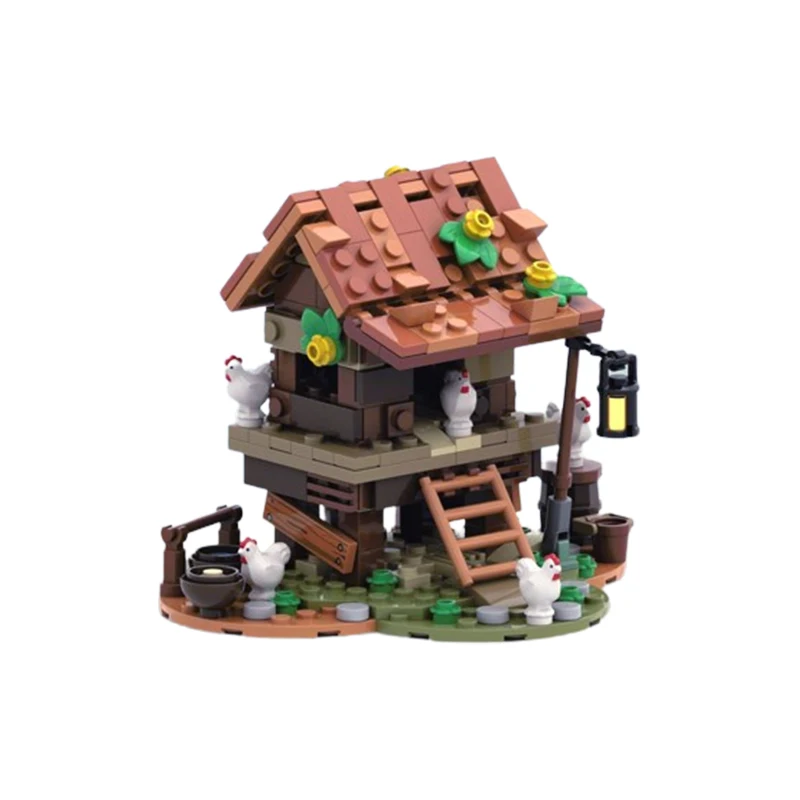 

MOC-152603 Architectural Building Block Chicken Coop - Castle/Medieval MOC DIY Model Children Small Particles Toy Christmas Gift