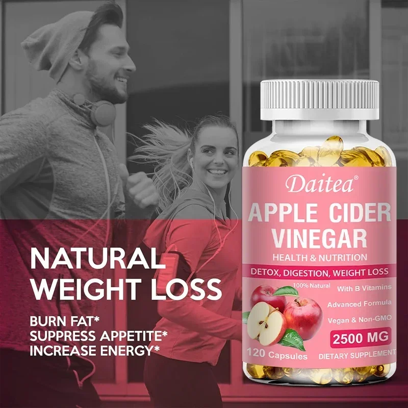 Apple Cider Vinegar Capsules-Contains Vitamin C, Intestinal Digestion-Supports Gut Health and Aids in Weight Loss