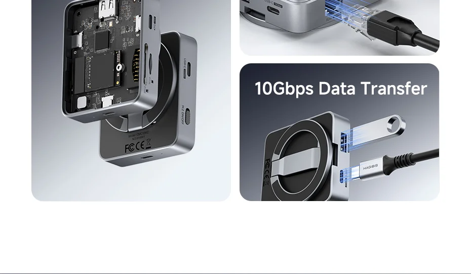 Hagibis Magnetic Stand USB-C Hub with M.2 SSD CMC10
