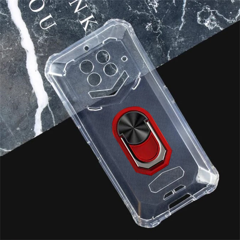 Magnet Phone Case For Oukitel WP15 Shockproof Soft TPU Silicone Cover For Oukitel WP15 WP15S Case With Ring Holder 2