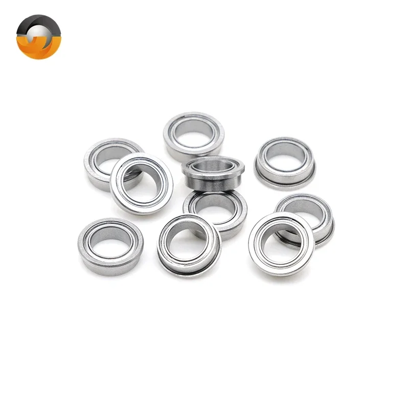 10Pcs FR168ZZ 6.35x9.525x3.175 mm High Quality ABEC-7 Shielded Bearing Inch Series 1/4 x3/8 x1/8 inch Mini Flanged Ball Bearings