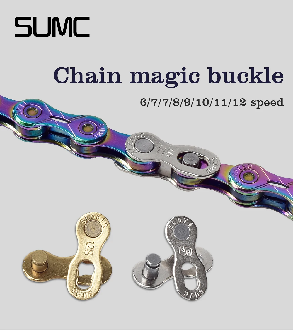 Description Picture 2 of item2 Pairs Bicycle Chain Magic Buckle 6/7/8 9 10 11 12 Speed Missing Link Reusable MTB Road Bike Chain Quick Link Shimano/SRAM