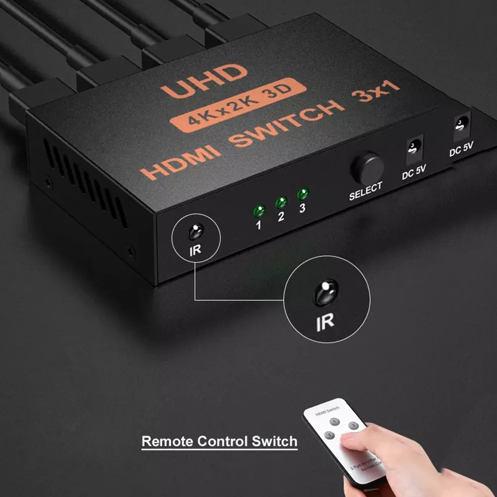 4K 2K 3x1 HDMI ó  3 Է 1  3 in 1  HDMI ġ ñ й , HDTV Xbox PS3 PS4 Ƽ̵ 