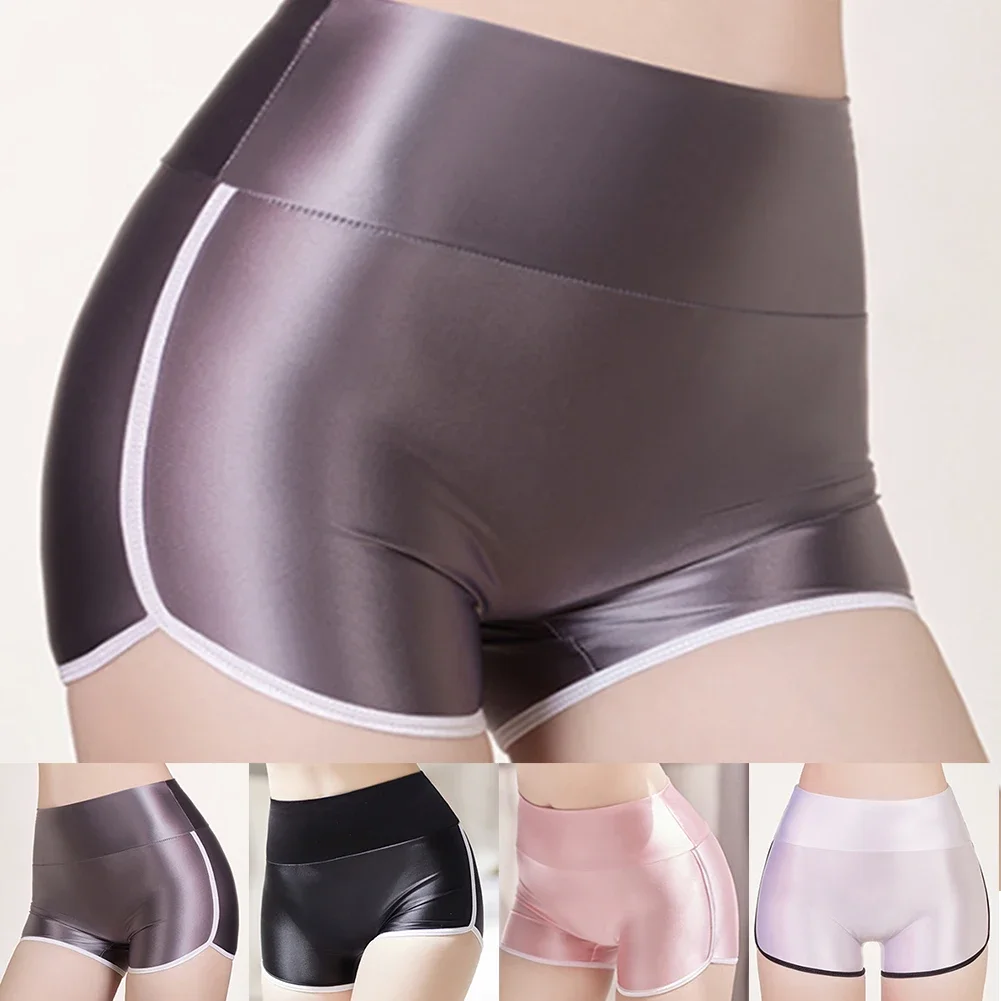 Application Oil Glossy Pink White Yoga Sports Shorts Black Nylon Panties Hip How To Choose Proper Shorts
