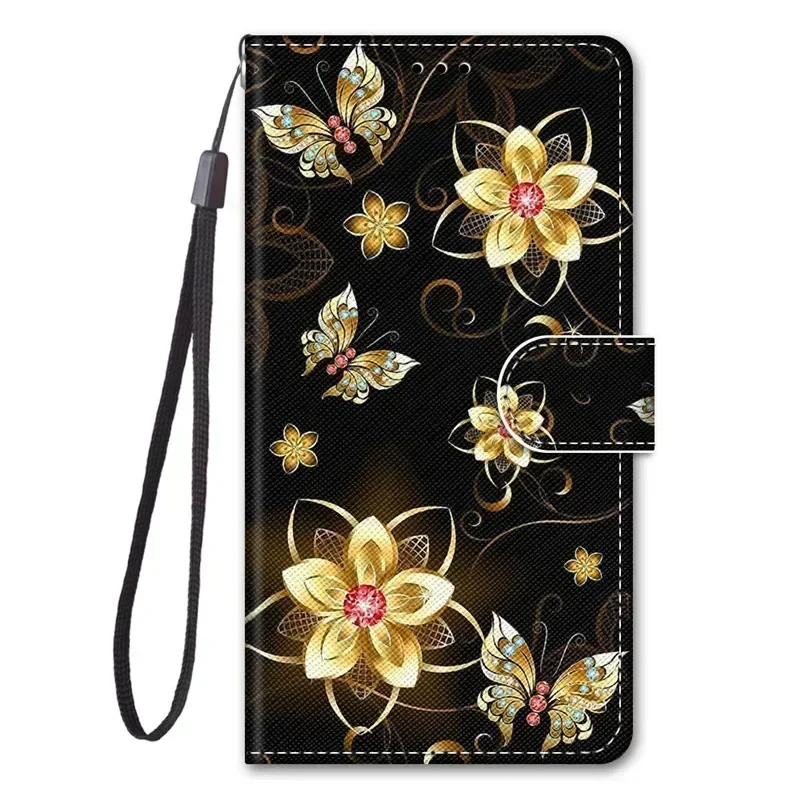 Animal Painted Wallet Book Stand Phone Case