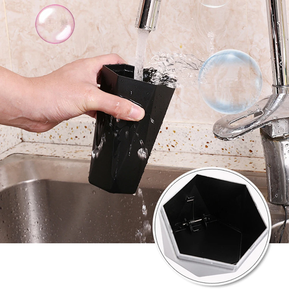 Leak-proof Auto Trash Bin Car Trash Can Mini Garbage Bin Portable Dustbin with Lid For Automotive Car Home Bedroom Office