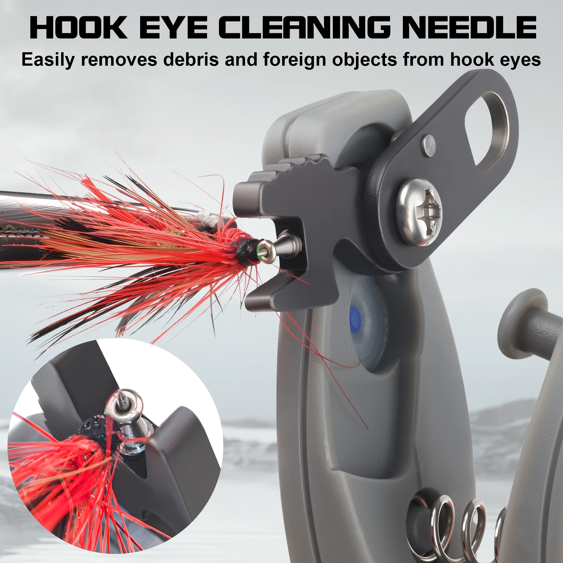 Fishing Line Cutter Retractor Fishing Scissors for Braided Mono Fluoro Line Cleaning Needle Tool