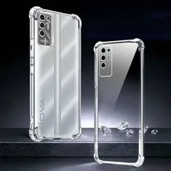 Enhanced Phone Case - Airbag Shockproof Transparent TPU Soft Silicone Protective Cover for Tecno Pova Neo 3 (FSKS)