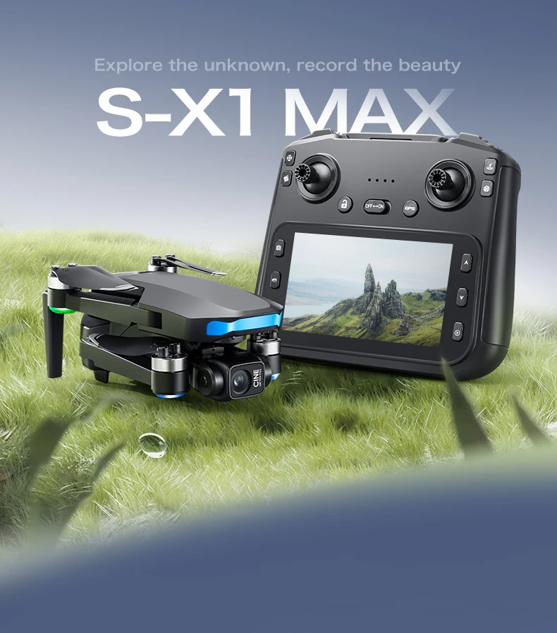 S-X1 nuevo Drone con pantalla cardán antivibración de 3 ejes 8K aéreo sin escobillas RC Quadcopter 5G GPS 8K cámaras HD EIS Mini UAV juguete para regalo