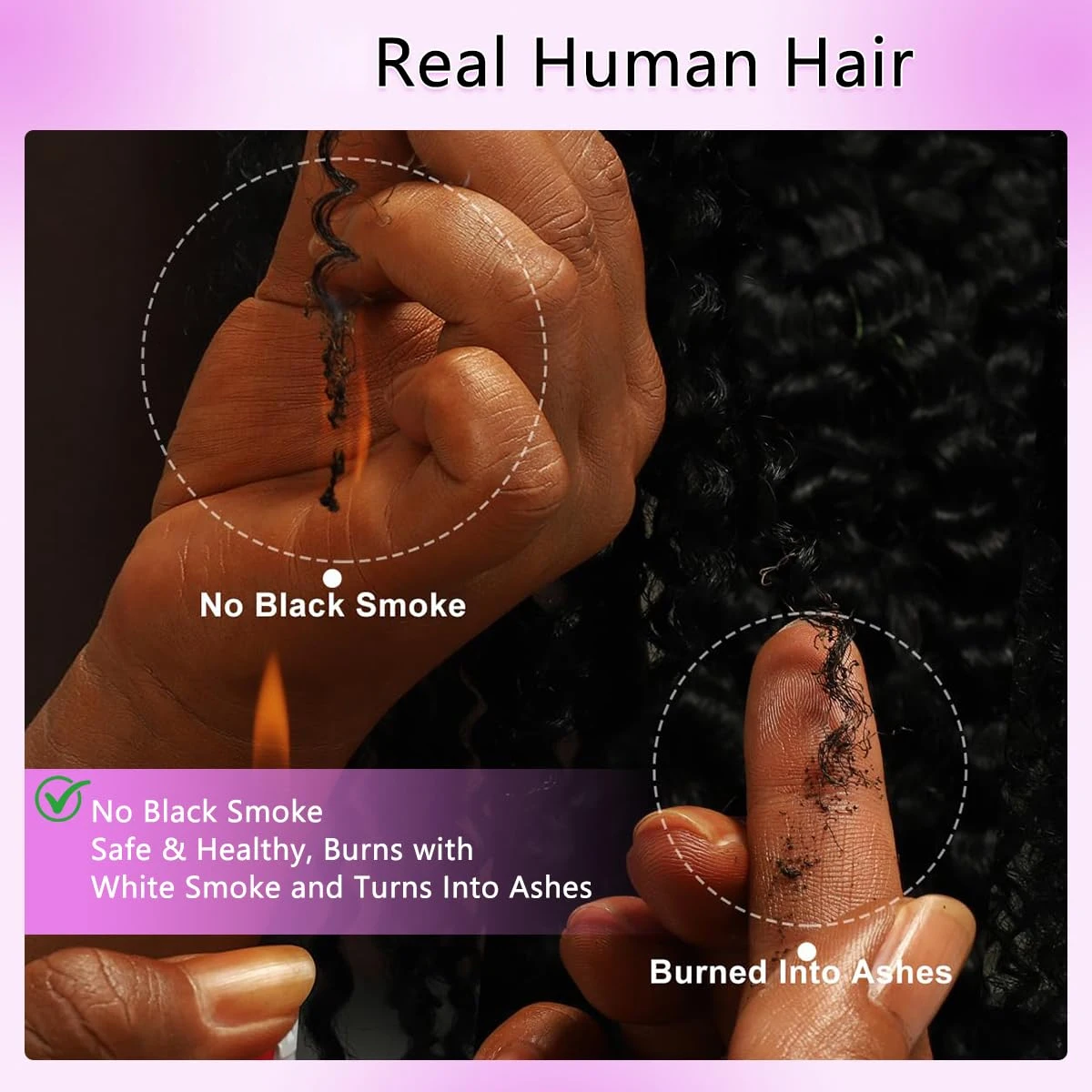 Deep Curly Feather Crochet Hair Pre-Separated Knotless Braids Deep Wave Human Hair Extensions for Dreadlocks & Braided Styles 4