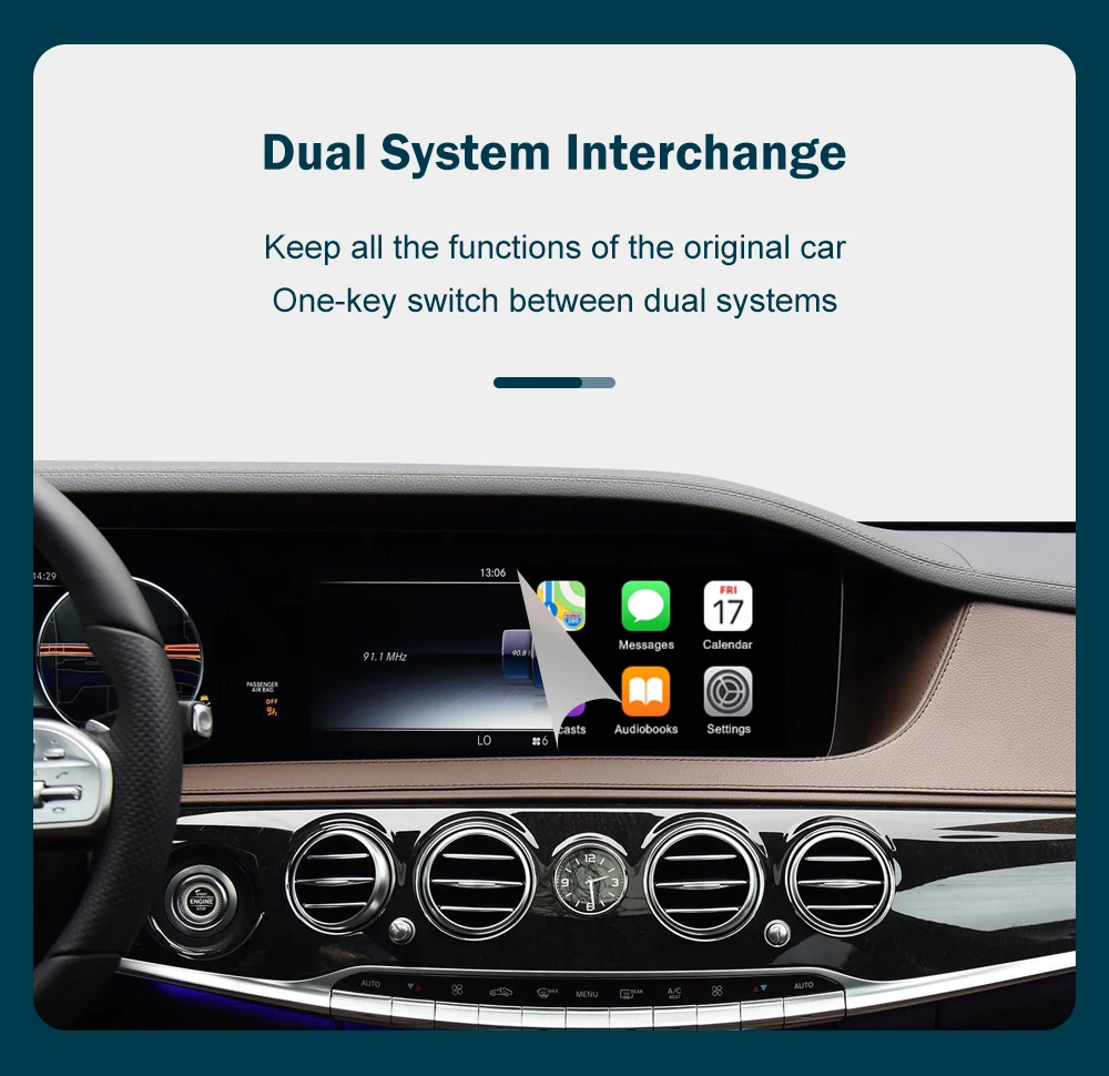 RoadTop Wireless CarPlay for Mercedes Benz S Class W222 Road Top