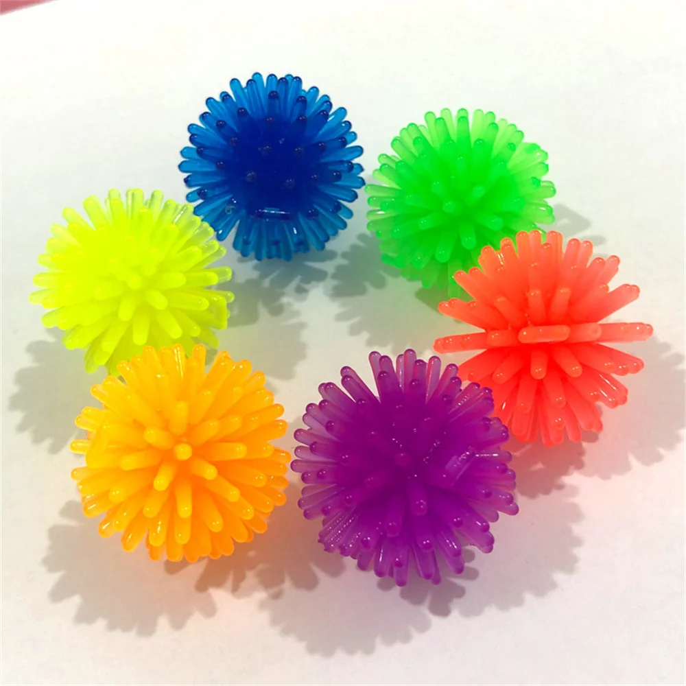 

5PCs Massage Ball Hedgehog Mini Massage Ball Yoga Foot Massage Ball Decompression Toys Pet Products Bouncy Soft Toy Massager