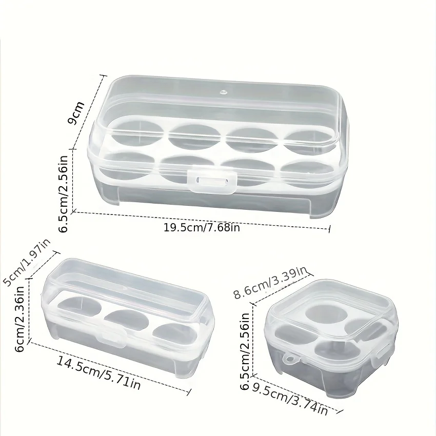 Portable Eggs Box Case Shockproof Egg Holder Kitchen Container Case Transparent Kitchen Organizer For Outdoor Camping Picnic 6