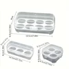 Portable Eggs Box Case Shockproof Egg Holder Kitchen Container Case Transparent Kitchen Organizer For Outdoor Camping Picnic 6