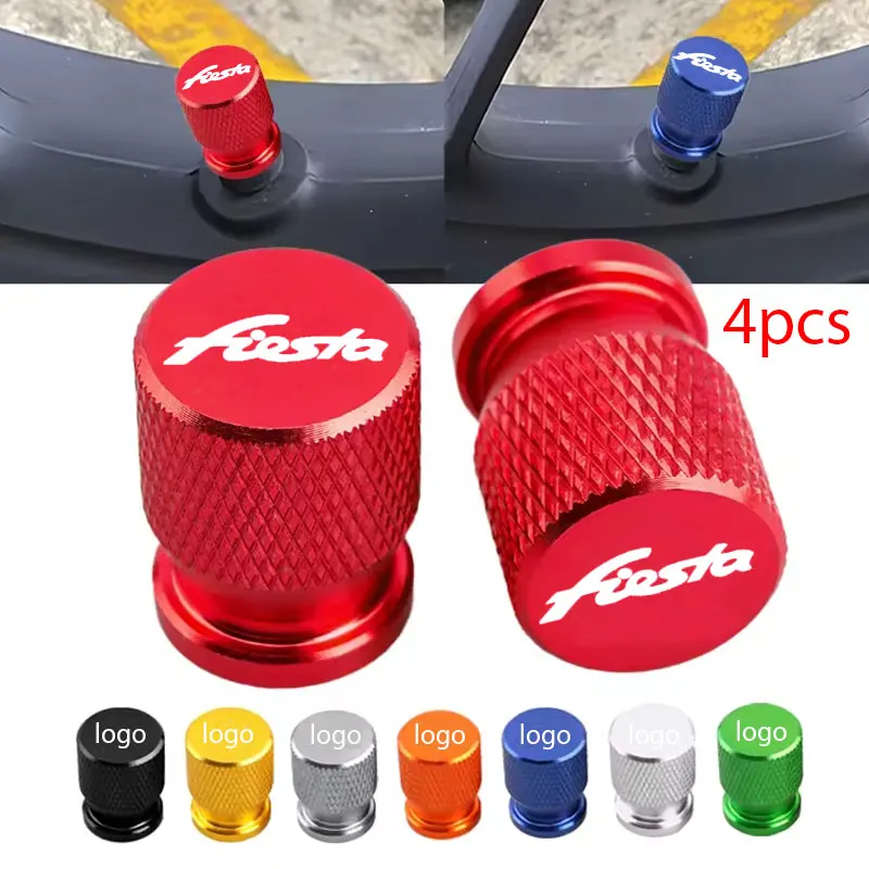 Car Wheel Tire Valve Caps Tyre Stem Covers Airdust Waterproof For FORD FIESTA