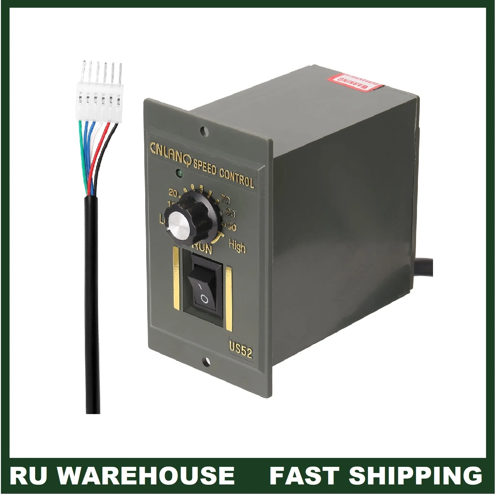 220V Motor Speed Controller 400W AC ABS Speed Regulator Motor Speeds Pinpoint Regulator Control Device with Indicator Light