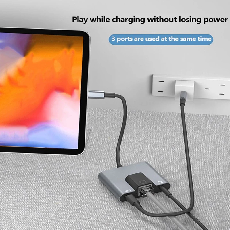 

1 шт., адаптер для быстрой зарядки, USB C на 3,5 мм