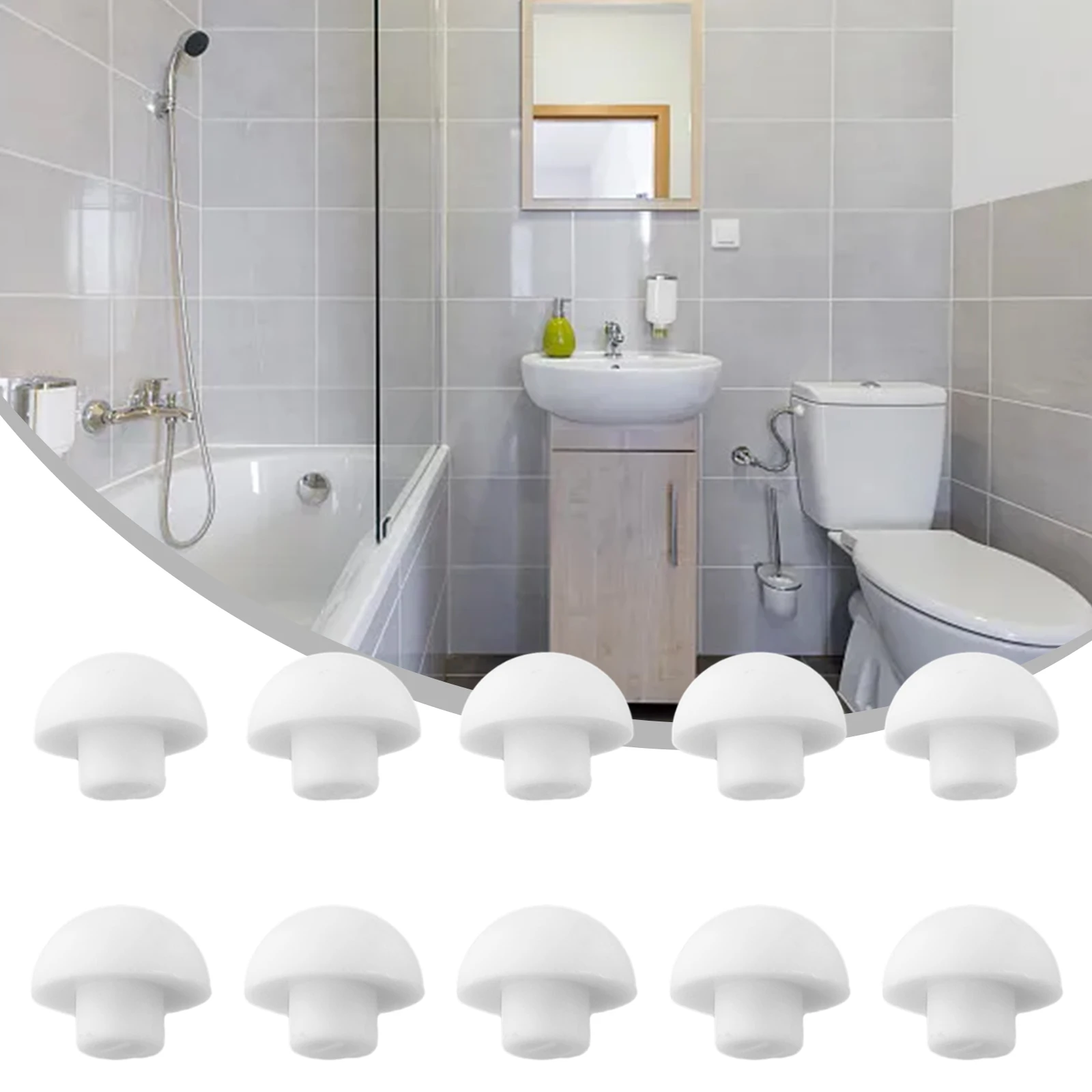 10pcs Toilet Seat Buffer Bumpers Top Cover Cushion Stopper for Bathroom