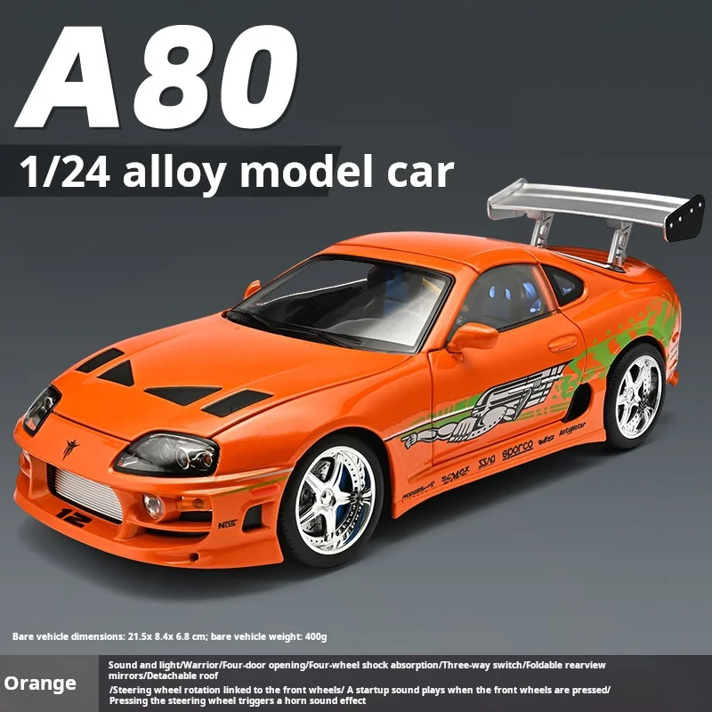 Premium Diecast Alloy Car with Openable Doors, Sound & Light Features - Collectible Ornament Gift
