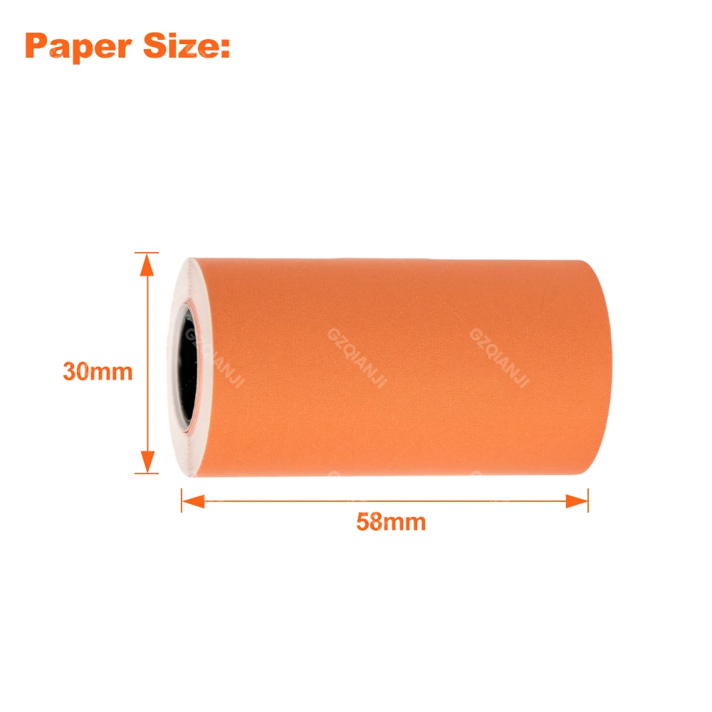 3/6Rolls Thermal Adhesive Sticker Notes Paper Label Photos Color Labels Paper Rolls for 58mm 57mm Mini Printer PeriPage PAPERANG