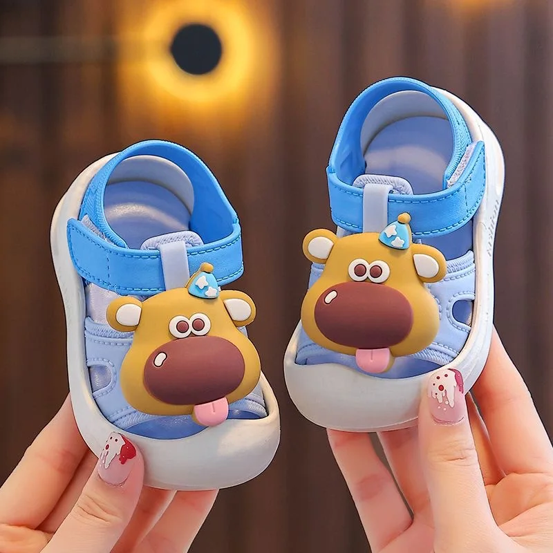 Baby Boys Girls Sandals Summer Cartoon Garden Shoes Soft Bottom Anti Slip Walking Comfortable Beach Sandals