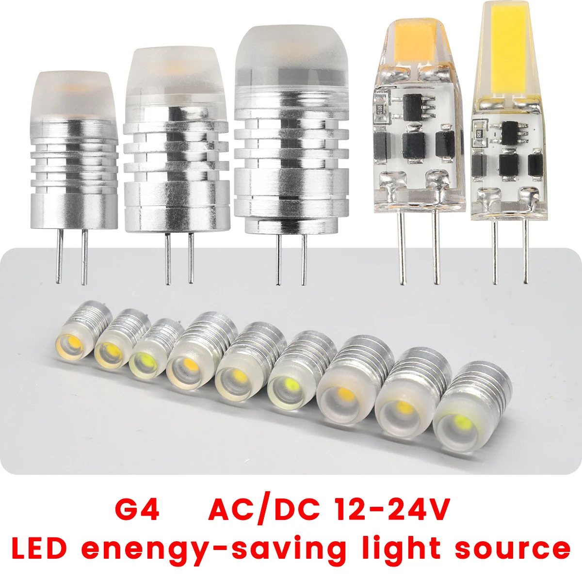 5-50개 LED G4 미니 전구 AC DC 12V 24V 저전력 1.2W 1.4W 1.5W 2W 3W 고효율 스트로브 크리스탈 ...
