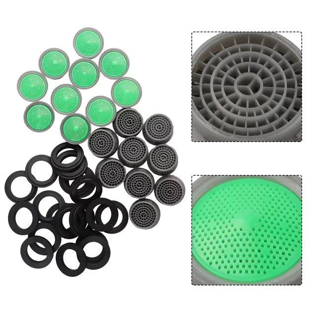 20 PCS Faucet Aerator Flow Restrictor Replacement Parts Insert Sink Aerator Basin Tap Filter Faucet Accessories 1