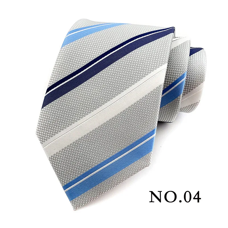 Neue 8 cm Herren Krawatte Gestreiften Gemusterten Mann Krawatte Krawatte Jacquard Gewebt Ascot Krawatte Krawatte Für Gentleman Hochzeit party – Detail 6
