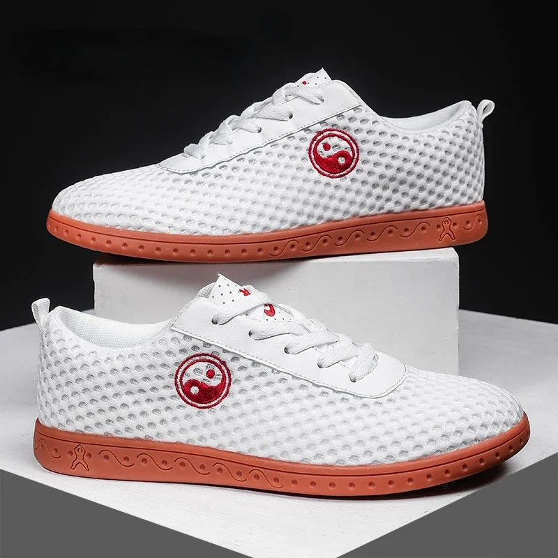 New Cool Morning Exercise Martial Arts Shoes for Unisex Black White Wushu Shoe Men Women Breathable Martial Arts Shoes Couples