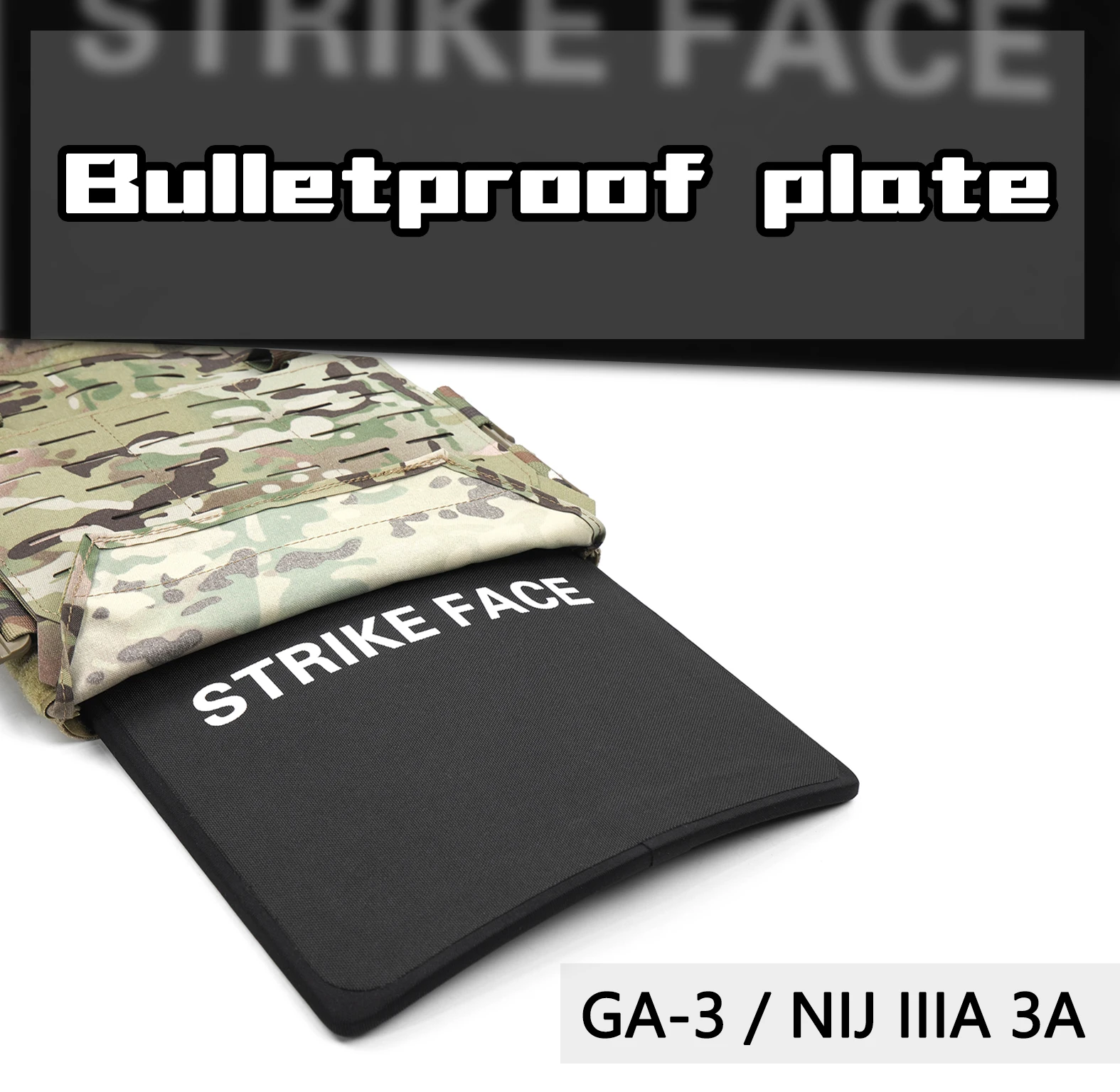 

25x30cm PE Level 3 Bullet Proof Insert Plates Anti-stab Anti-cut Military Tactical Bulletproof Vest Pad Strike Face Airsoft Cs