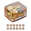 Unique Music Box Acrylic Wind up Transparent Mechanism with Gold Plating Movement in for Birthday Friends 1