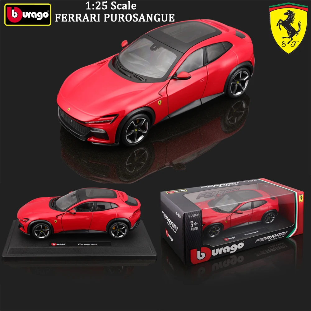 

Внедорожники FERRARI puroкровь 1:25, суперавтомобили Bburago, Литые металлические аксессуары, коллекционные подарки для взрослых
