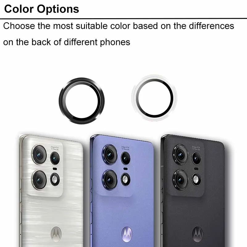 3D Curved Camera Protective Glass with Metal Ring Lens Cover
