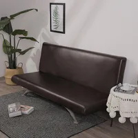 Pu Leather Sofa Bed Cover Without Armrest Slipcover Elastic Anti-dirty Folding All-inclusive Couch Cover Pet Furniture Protector 2
