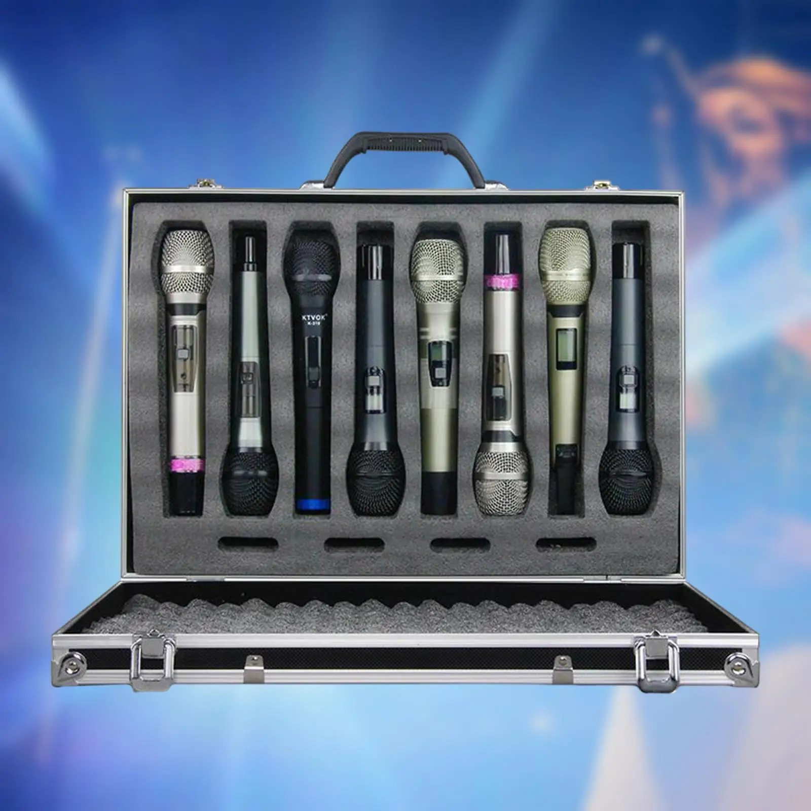 18-Inch Hard Case With Foam For Wireless Mics & Gear – Aluminum Lock Box, Customizable Interior, Dual Combo Locks