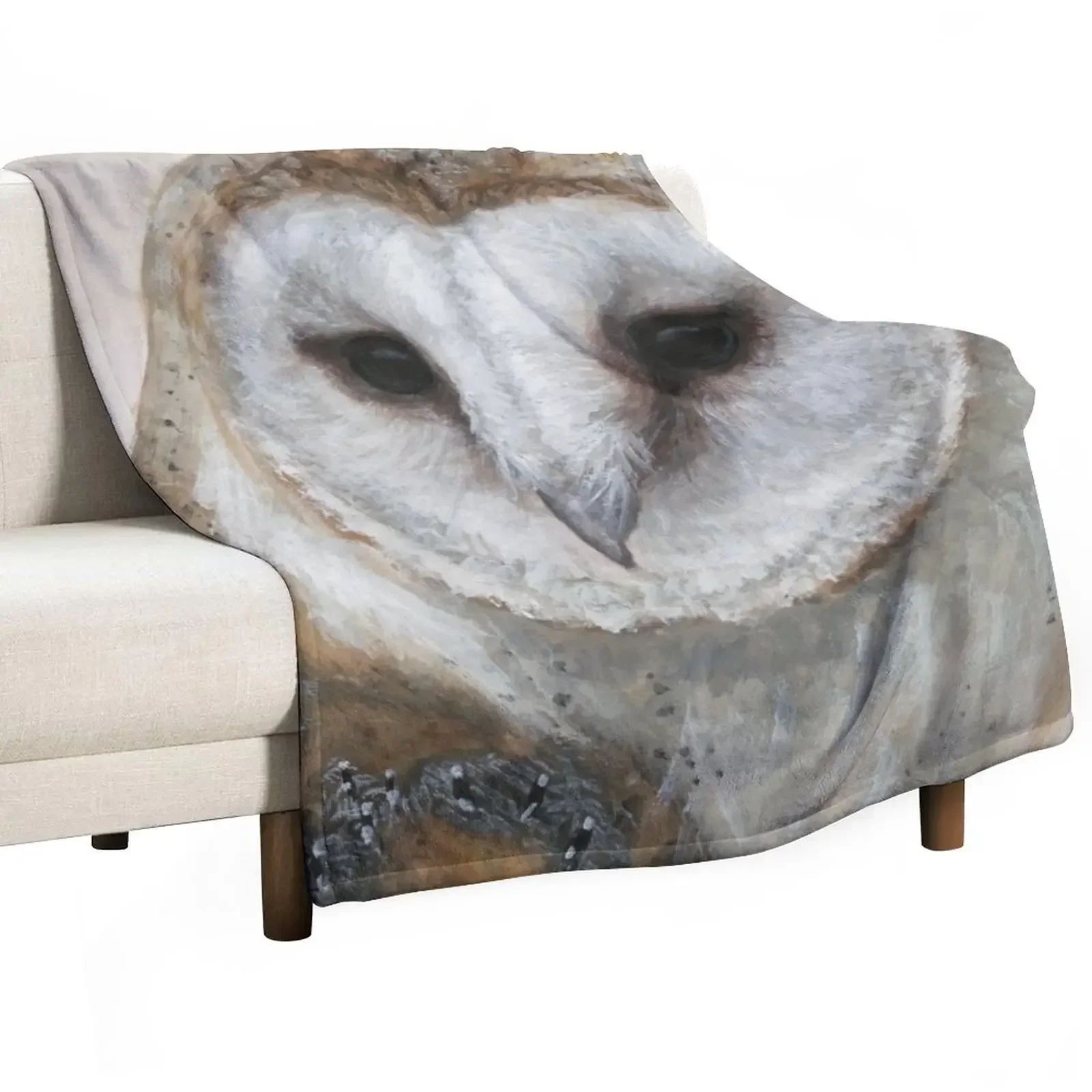 

Barn Owl Art Throw Blanket Fashion Sofas Luxury Picnic Blankets
