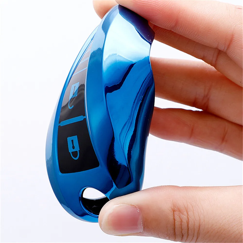 Key Case Cover For Suzuki Baleno Ertiga Ciaz Ignis Kizashi Swift SX4 S-cross Vitars TPU Leather Car Smart Key Cover Case Bag Protector Keychain