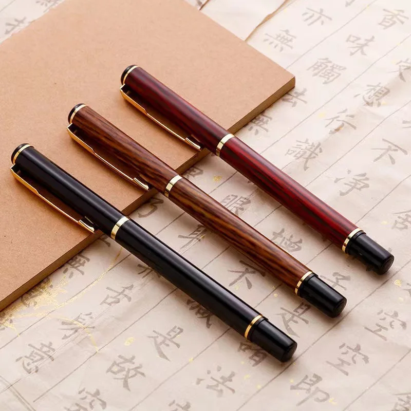 Calligraphy Brush New Chinese Calligraphy Practice Metal Rod Brush Pen Style Small Kai Writing Soft Hair Self Absorbing Ink Wolf Hair Soft