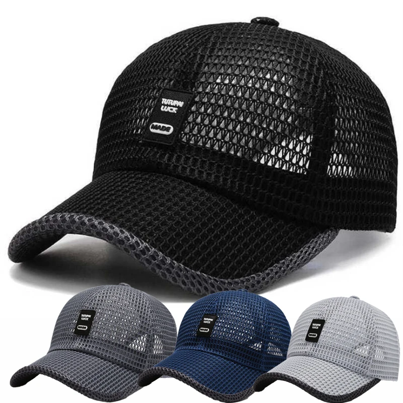 Casquette mesh respirante été pêche extérieur dad hat trucker snapback homme femme 2023
