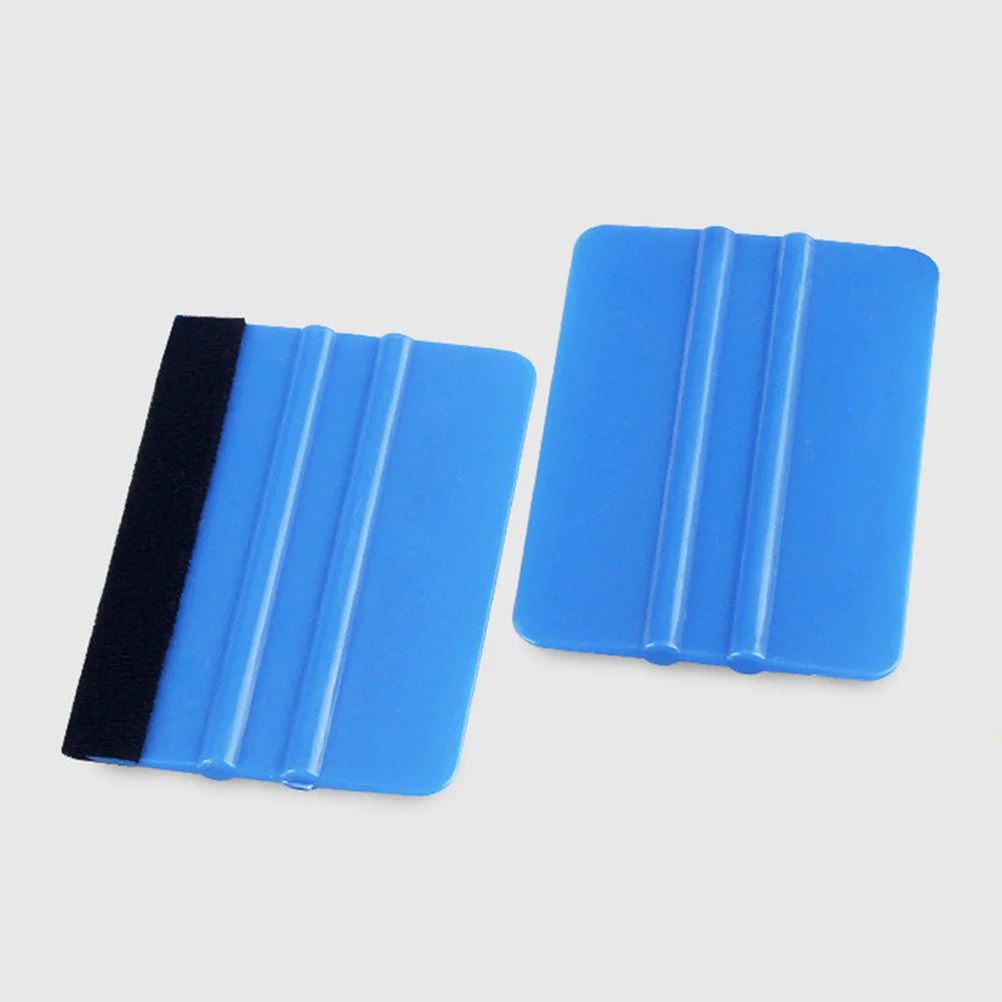 

5pcs Plastic Felt Squeegee Auto Car Window Film Decal Scraper Applying Tool Car Gadget for Car Auto Automobile (Blue)