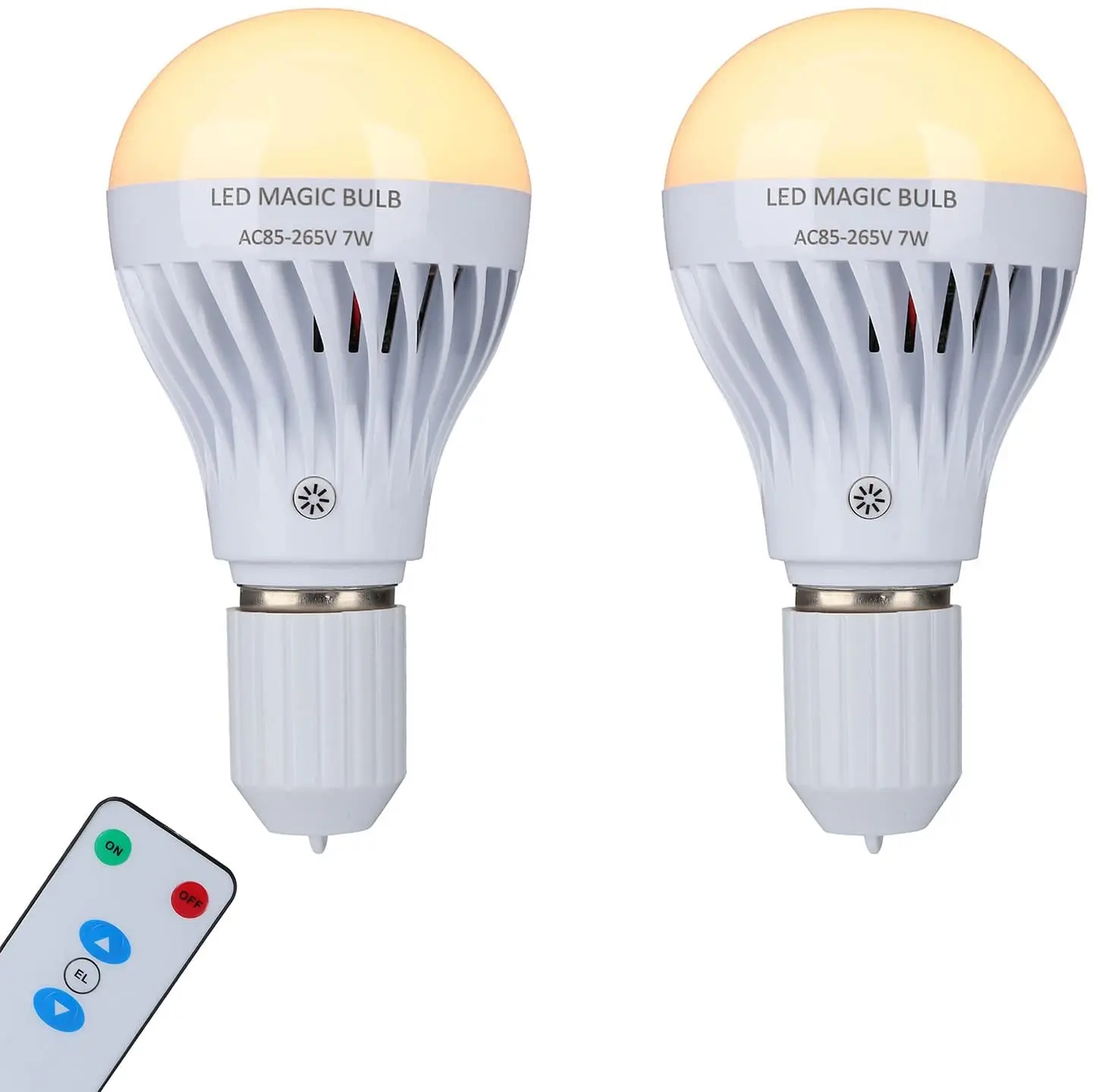 BSOD Bombillas LED mágicas de emergencia de carga automática, bombilla  blanca fría para fallo de alimentación del hogar, 7 W, con mando a  distancia y
