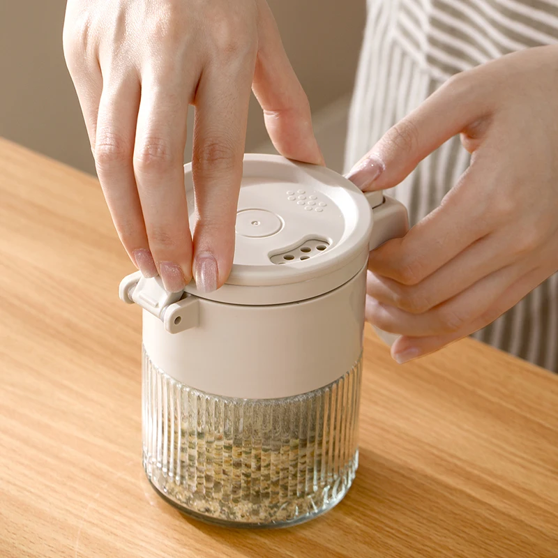 Nieuwe Collectie Dual-Purpose Zout Kruiden Shaker Fles Keuken Huishoudelijke Kruiderij Container Glas Chili Kruidengerei_voghion.com