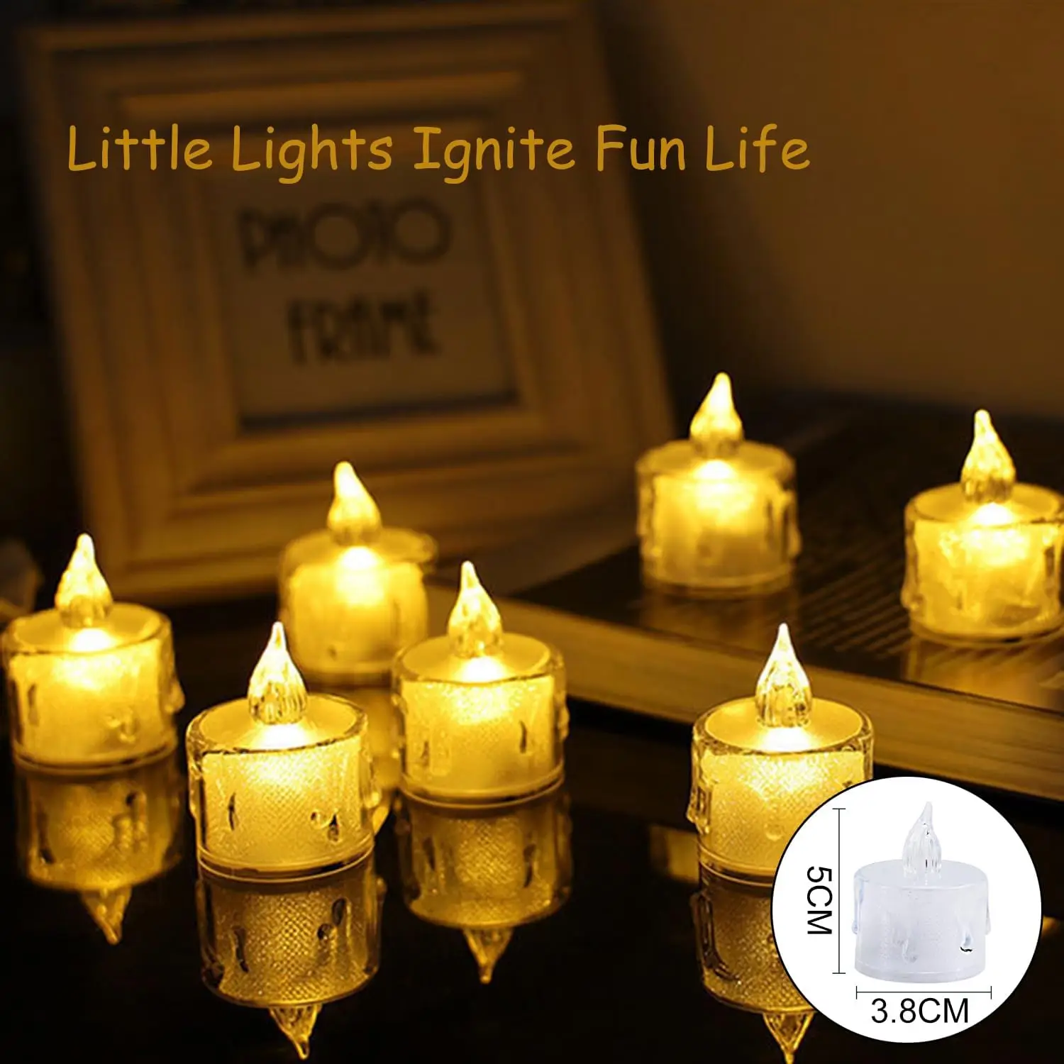 Candele Senza Fiamma da 2 Pezzi, Lampada a Candele Alte a LED, Luci a Candela Decorative a LED Alimentate a Batteria per Decorazioni per Feste di Nozze di Natale di Halloween(mezzo spruzzo