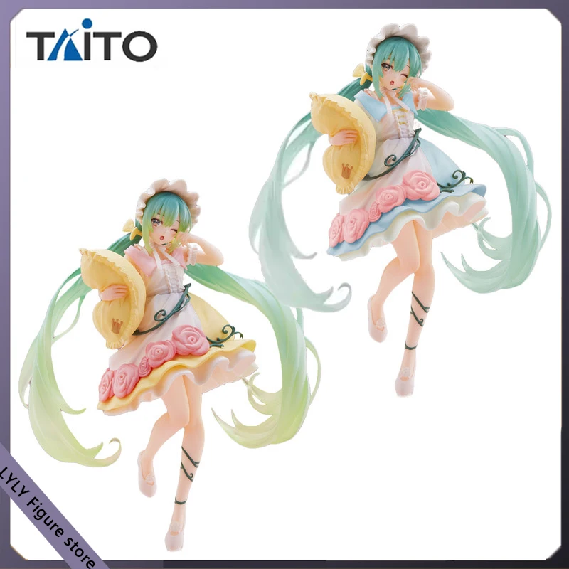 

Оригинальная фигурка страны чудес Taito, 18 см, VOCALOID Hatsune Miku, модель со спящей красавицей. ПВХ экшн-фигурка Модель Кукла игрушки подарки